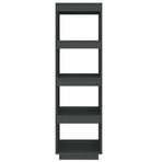 Book Cabinet/Room Divider Grey 40x35x135 cm Solid Pinewood