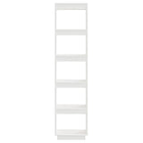 Book Cabinet/Room Divider White 40x35x167 cm Solid Wood Pine - 45-Degree Angle