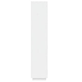 Book Cabinet/Room Divider White 40x35x167 cm Solid Wood Pine - Rear View