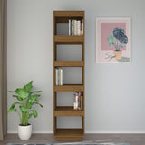 Book Cabinet/Room Divider Honey Brown 40x35x167 cm Solid Wood Pine - Side View