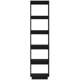 Book Cabinet/Room Divider Black 40x35x167 cm Solid Wood Pine