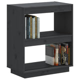 Book Cabinet Grey 60x35x71 cm Solid Wood Pine - Top-Down View
