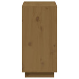 Book Cabinet Honey Brown 60x35x71 cm Solid Wood Pine - Rear View