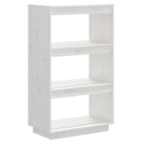 Book Cabinet/Room Divider White 60x35x103 cm Solid Wood Pine