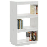 Book Cabinet/Room Divider White 60x35x103 cm Solid Wood Pine - Top-Down View