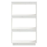 Book Cabinet/Room Divider White 60x35x103 cm Solid Wood Pine - 45-Degree Angle
