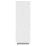 Book Cabinet/Room Divider White 60x35x103 cm Solid Wood Pine - Rear View