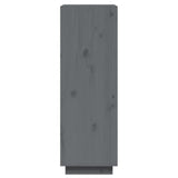 Book Cabinet/Room Divider Grey 60x35x103 cm Solid Wood Pine - Rear View