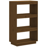 Book Cabinet/Room Divider Honey Brown 60x35x103 cm Solid Wood Pine - Front View