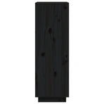 Book Cabinet/Room Divider Black 60x35x103 cm Solid Wood Pine