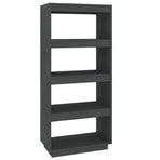 Book Cabinet/Room Divider Grey 60x35x135 cm Solid Pinewood