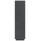 Book Cabinet/Room Divider Grey 60x35x135 cm Solid Pinewood