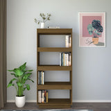 Book Cabinet/Room Divider Honey Brown 60x35x135 cm Solid Pinewood - Side View