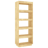 Book Cabinet/Room Divider 60x35x167 cm Solid Pinewood - Front View