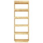 Book Cabinet/Room Divider 60x35x167 cm Solid Pinewood