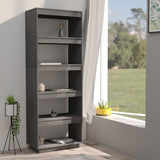 Book Cabinet/Room Divider Grey 60x35x167 cm Solid Pinewood - Side View