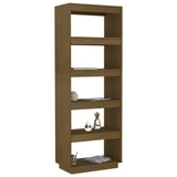 Book Cabinet/Room Divider Honey Brown 60x35x167 cm Solid Pinewood - Top-Down View