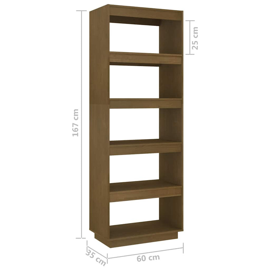 Book Cabinet/Room Divider Honey Brown 60x35x167 cm