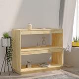 Book Cabinet 80x35x71 cm Solid Pinewood - Side View