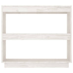 Book Cabinet White 80x35x71 cm Solid Pinewood