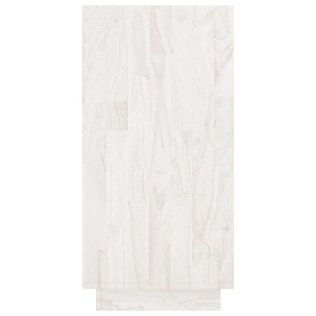 Book Cabinet White 80x35x71 cm Solid Pinewood