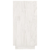 Book Cabinet White 80x35x71 cm Solid Pinewood - Rear View