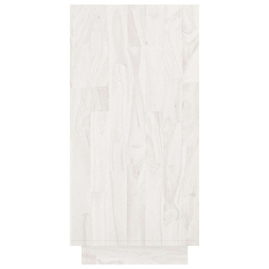 Book Cabinet White 80x35x71 cm Solid Pinewood