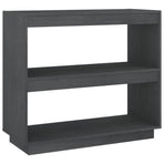 Book Cabinet Grey 80x35x71 cm Solid Pinewood