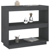 Book Cabinet Grey 80x35x71 cm Solid Pinewood - Top-Down View
