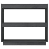 Book Cabinet Grey 80x35x71 cm Solid Pinewood