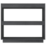 Book Cabinet Grey 80x35x71 cm Solid Pinewood