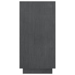 Book Cabinet Grey 80x35x71 cm Solid Pinewood