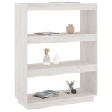 Book Cabinet/Room Divider White 80x35x103 cm Solid Pinewood - Top-Down View
