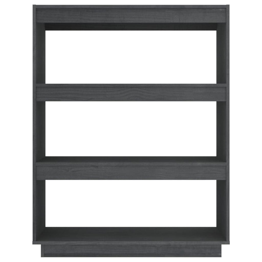 Book Cabinet/Room Divider Grey 80x35x103 cm Solid Pinewood