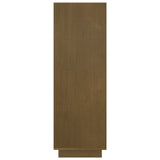 Book Cabinet/Room Divider Honey Brown 80x35x103 cm Solid Pinewood - Rear View
