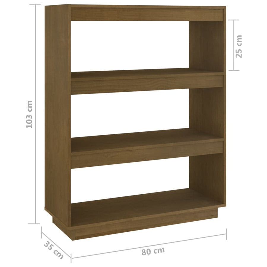 Book Cabinet/Room Divider Honey Brown 80x35x103 cm