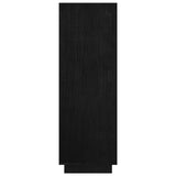 Book Cabinet/Room Divider Black 80x35x103 cm Solid Pinewood