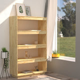 Book Cabinet/Room Divider 80x35x135 cm Solid Pinewood - Side View
