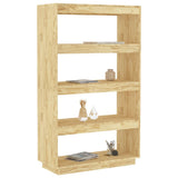 Book Cabinet/Room Divider 80x35x135 cm Solid Pinewood - Top-Down View