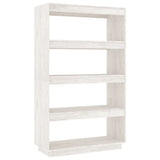 Book Cabinet/Room Divider White 80x35x135 cm Solid Pinewood
