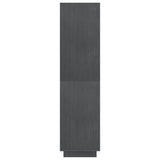 Book Cabinet/Room Divider Grey 80x35x135 cm Solid Pinewood