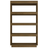 Book Cabinet/Room Divider Honey Brown 80x35x135 cm Solid Pinewood