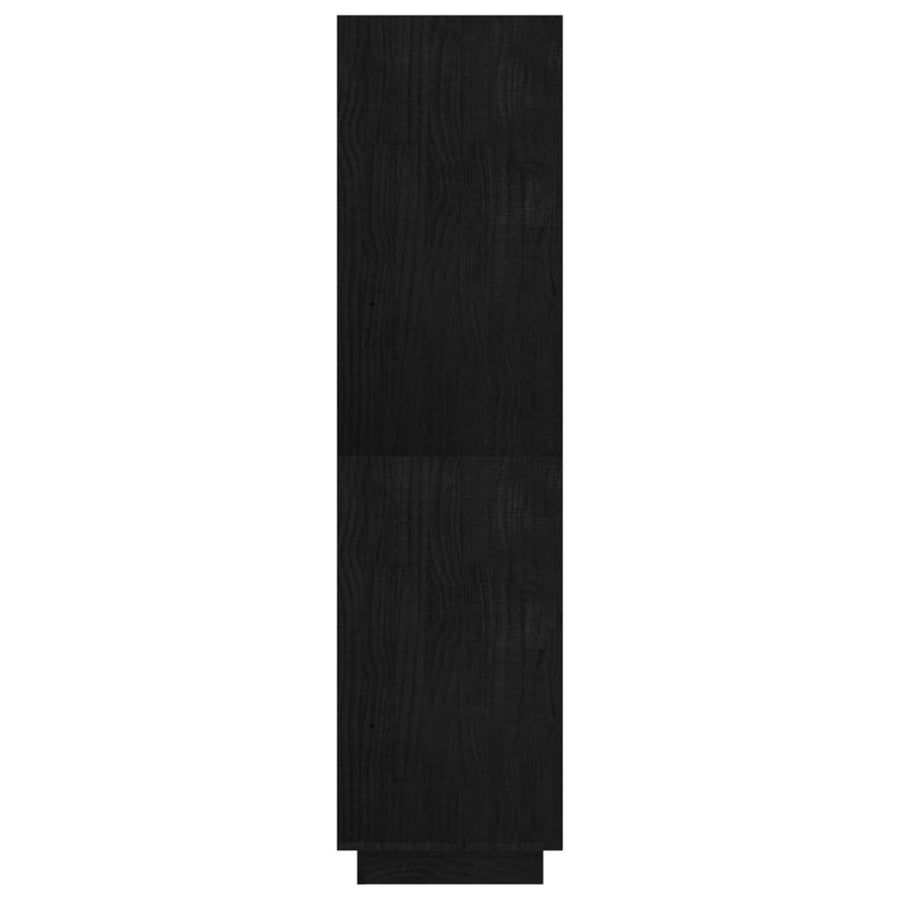 Book Cabinet/Room Divider Black 80x35x135 cm Solid Pinewood
