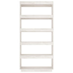Book Cabinet/Room Divider White 80x35x167 cm Solid Pinewood