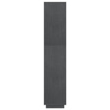 Book Cabinet/Room Divider Grey 80x35x167 cm Solid Pinewood - Rear View