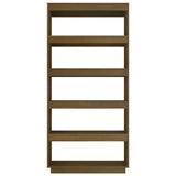 Book Cabinet/Room Divider Honey Brown 80x35x167 cm Solid Pinewood - 45-Degree Angle