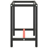 Work Bench Frame Matte Black and Matte Red 70x50x79 cm Metal