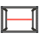 Work Bench Frame Matte Black and Matte Red 70x50x79 cm Metal