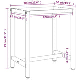Work Bench Frame Matte Black and Matte Red 70x50x79 cm Metal