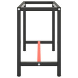 Work Bench Frame Matte Black and Matte Red 110x50x79 cm Metal